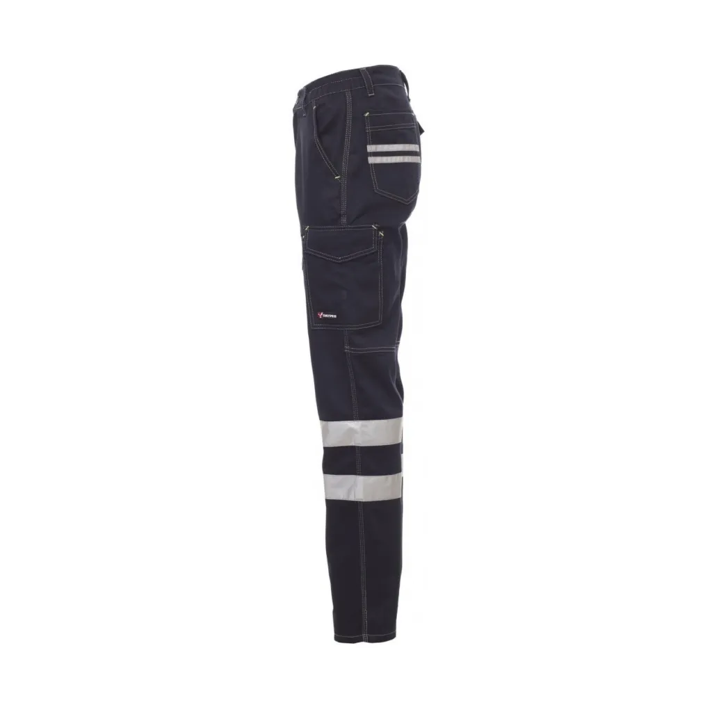Pantalon de travail gauche Worker Reflex bleu marine.webp